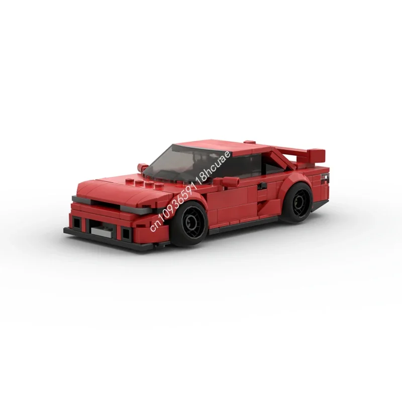 253PCS MOC Speed Champion City Nissans Silvia S13 240sx Drift Car Building Blocks Technique Racing Creative Brick Toys Gifts