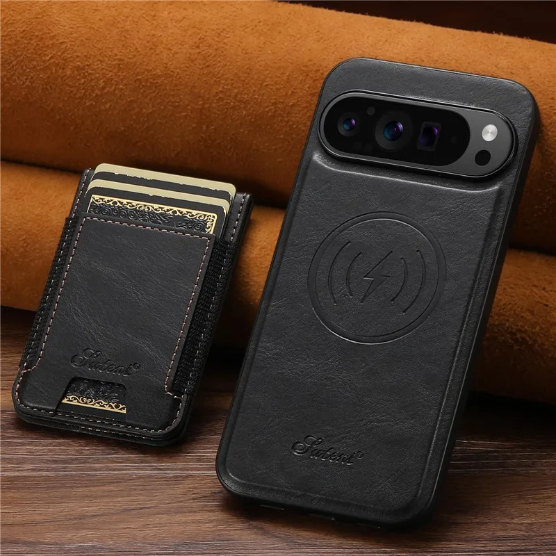 

For Magsafe Magnetic Charging Case For Google Pixel 9 10 Pro XL 6A 7A 8A 6/7/8 Pro Retro Leather 2 IN 1 Removable Wallet Cover