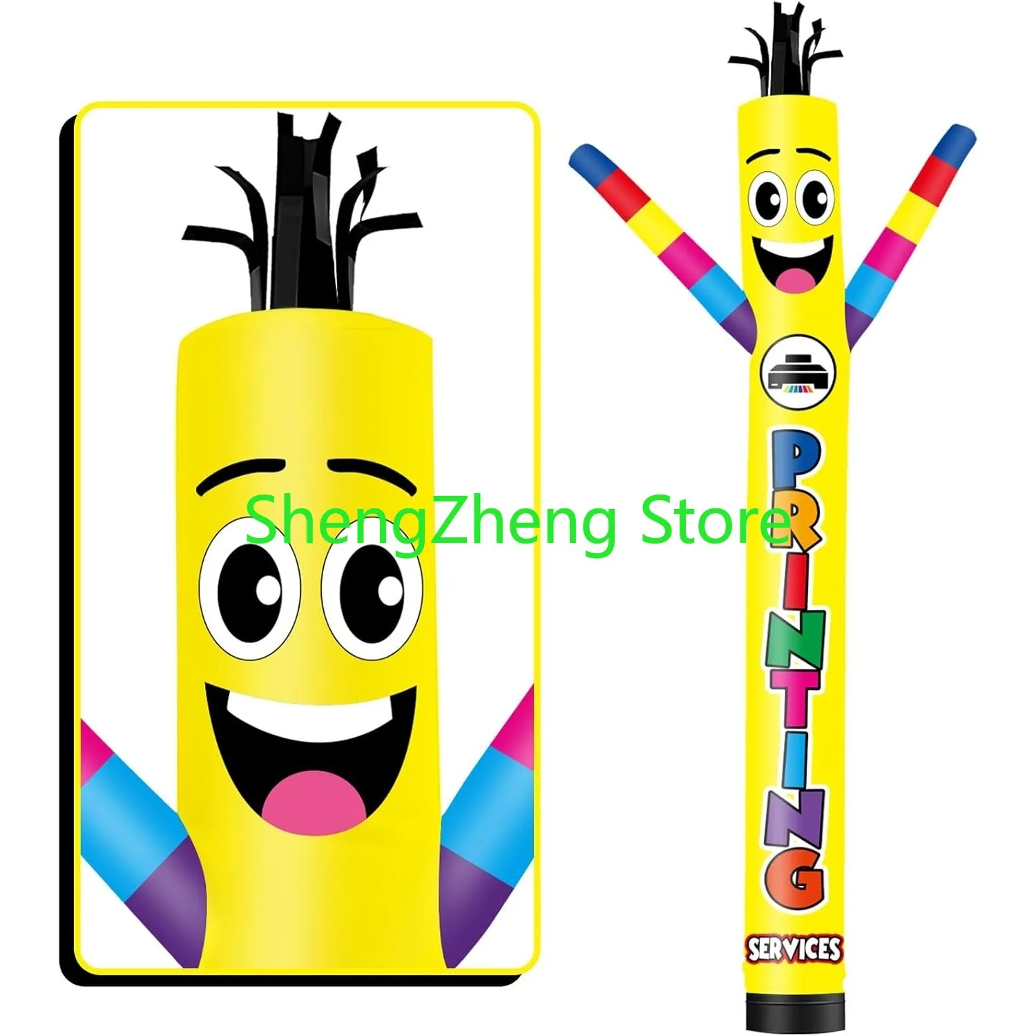 

1Pcs 20FT Tall Printing Services Inflatable Tube Man Wacky Wavy Dancing Guy (Blower Not Included）