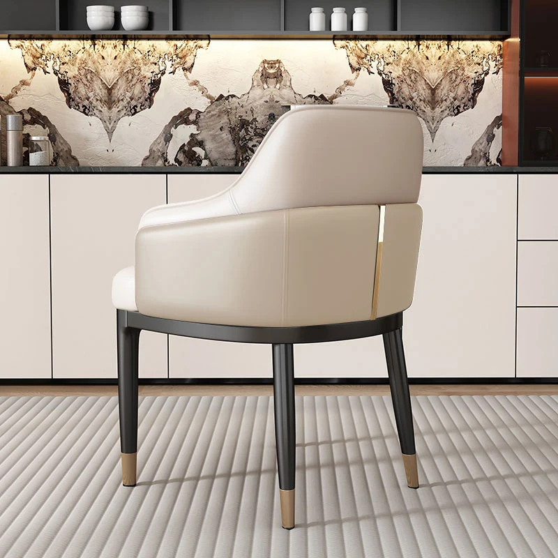 Nordic Elastic Dining Chairs Comfortable Custom European Aesthetics Dining Chairs Luxury Ergonomic Chaise Design Home Furniture