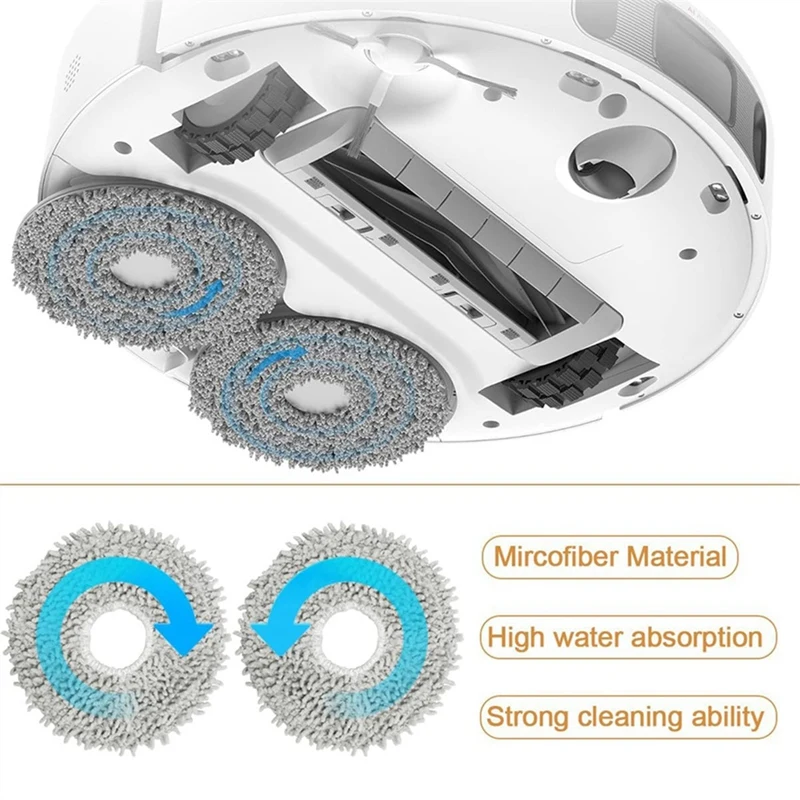 ABJI-For Dreame L10S Ultra/ L10 Ultra/ L10S Pro For Xiaomi X10 Plus Main Side Brush Hepa Filters Mop Cloth Dust Bags Parts