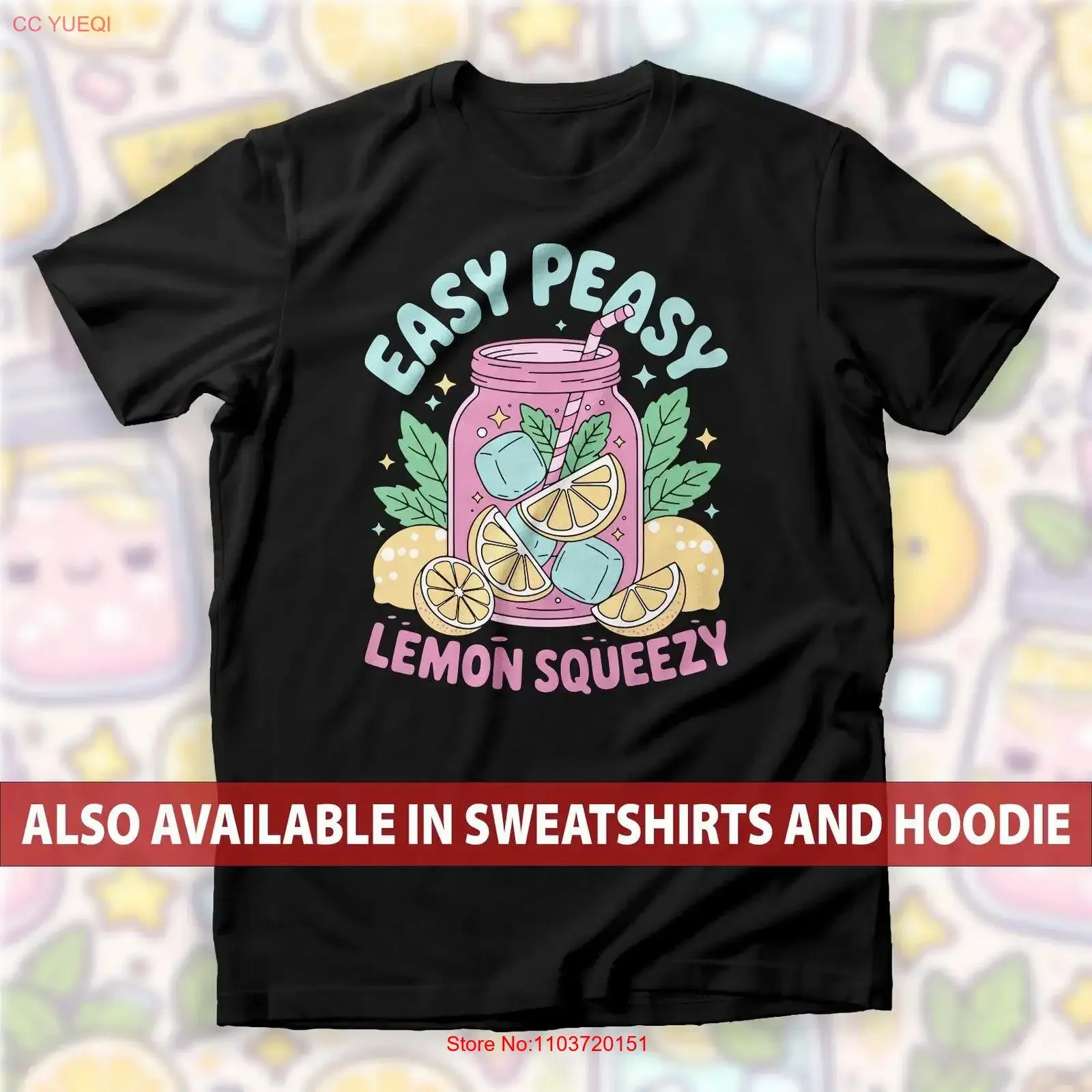 Camiseta Easy Peasy Lemon Squeezy com estampa de jarra de limonada, estilo pastel, estética de verão, para amantes de Kawaii, vintage, casual, moda masculina.