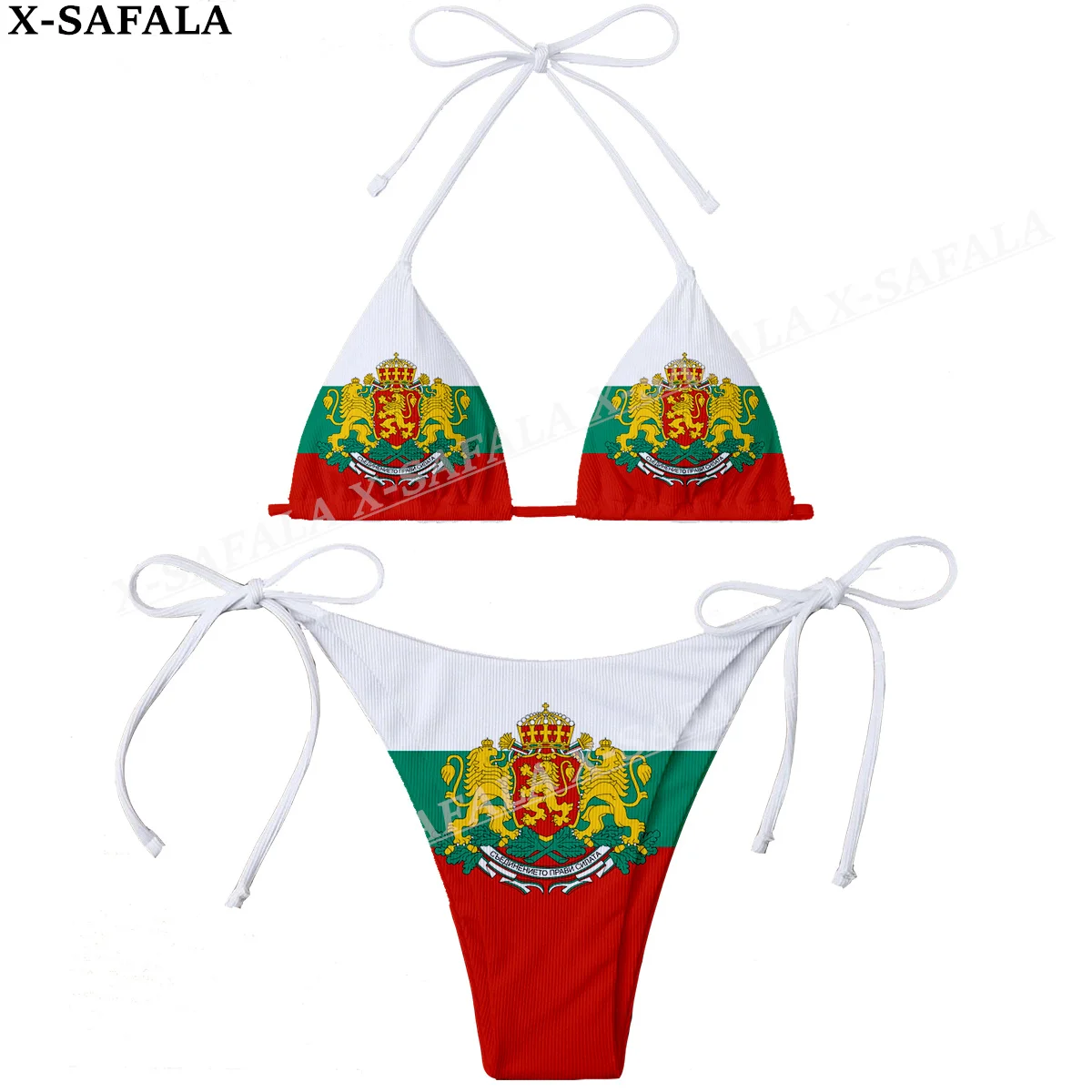 

Bulgaria Country Flag 3D Print Women Micro Sexy Bikini Bra Set Summer Beachwear Sexy Beach Two Pieces Bathing Suits Swimwear