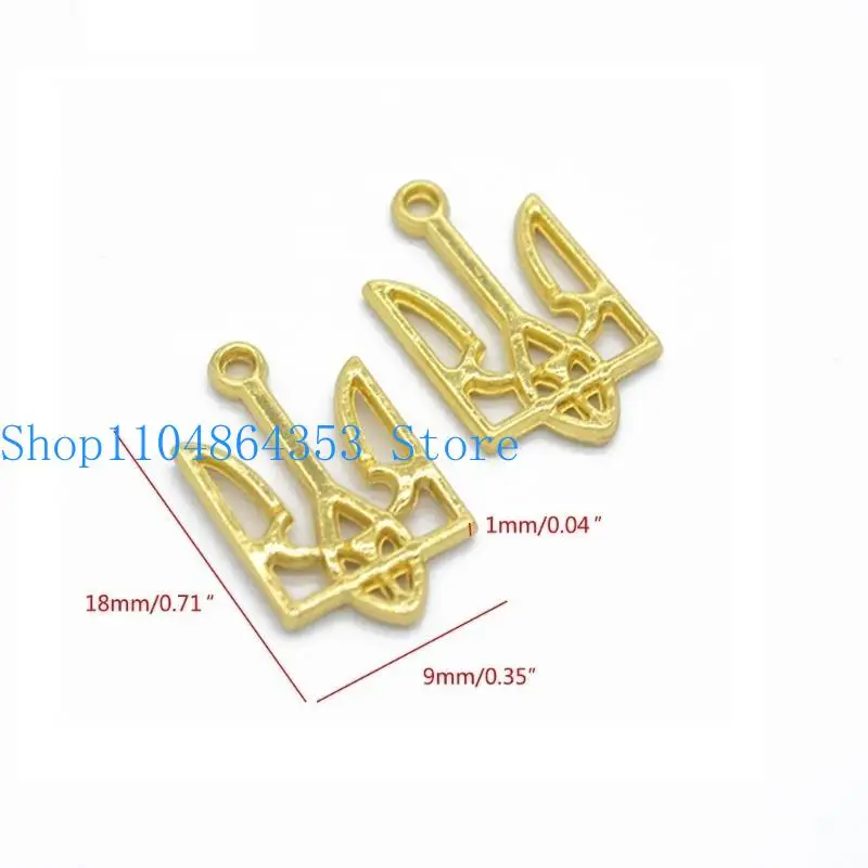 100 Pcs/set Diy Accessories Retro Alloy Ukraine National Pendants Ukrainian Flag Charm Patriotic Gift view 6