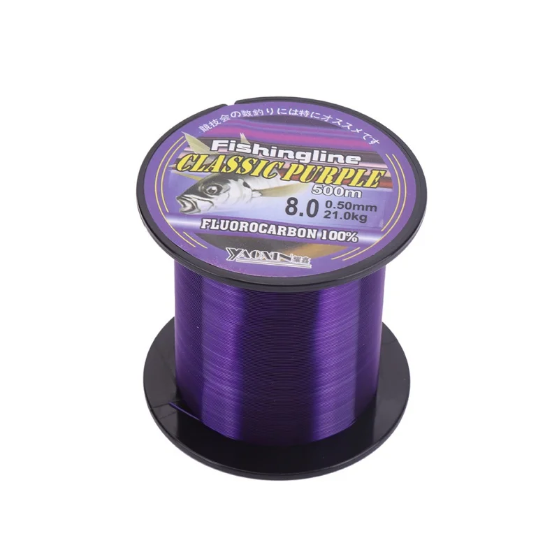 Żyłki wędkarskie 200/300/500M Super mocny nylon, a nie fluorowęglowy sprzęt, nielnurowy, wielowłóknowy, fioletowy żyłka