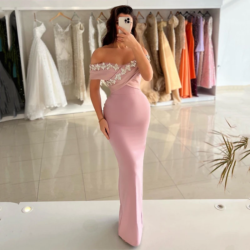 

Thinyfull 2024 Mermaid Prom Dresses Off The Shoulder Long Evening Party Dress Saudi Arabia Night Cocktail Prom Gowns Plus Size