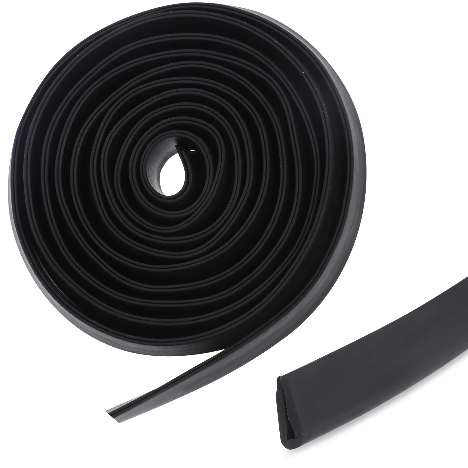 

10M U Shaped Rubber Edge Trim Strip 2mm High 15mm Wide Decorative Seal Car Door Edge Protector Waterproof Sound