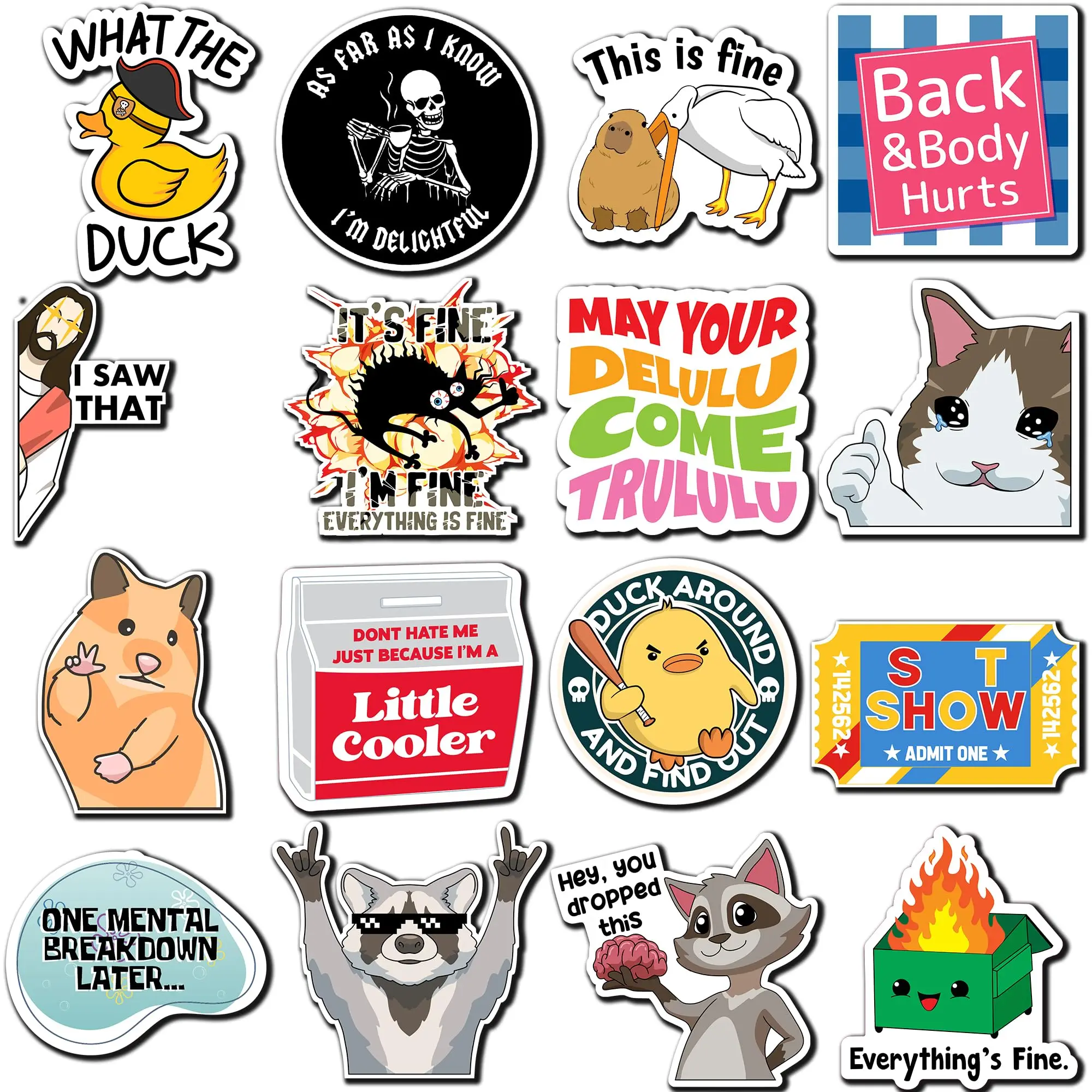 16 PCS Funny refrigerator magnets for adults and words for refrigerator cabinet door dishwasher, office decorations