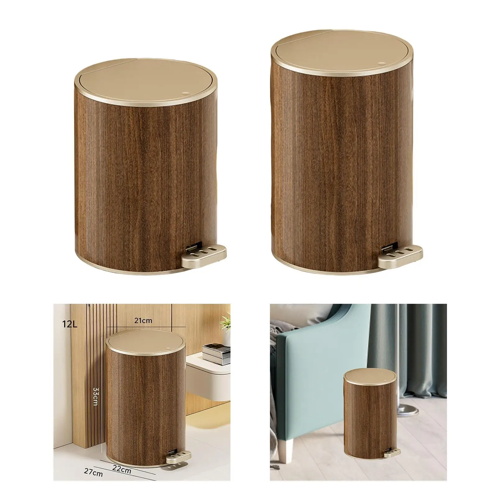 

Мусорное ведро для ванной комнаты с крышкой, большой емкости, современное, с педалью, для кабинета, гаража, офиса, прихожей, дома