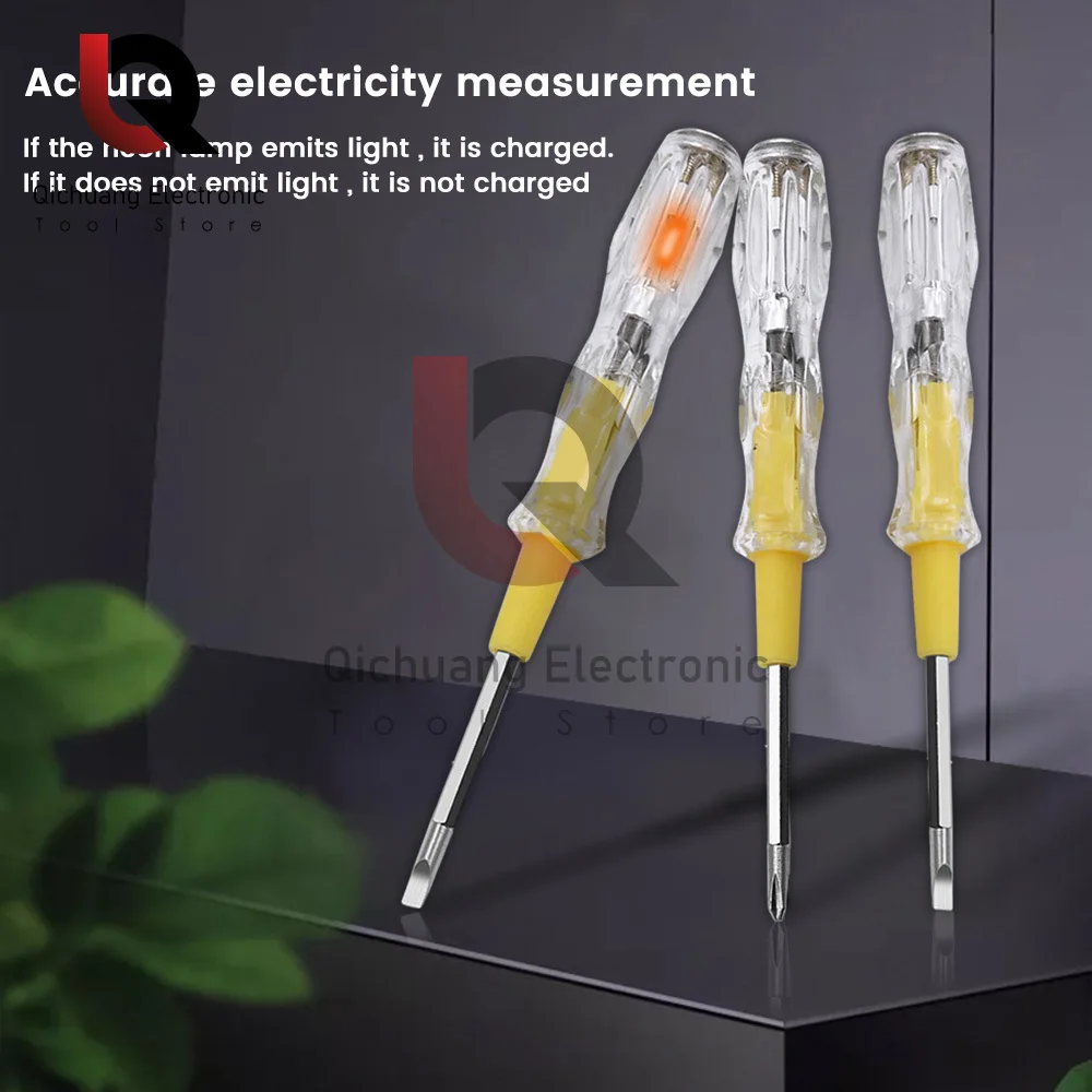 5/10Pcs AC100-500V Spannungs detektor Isolier griff Elektrischer Tester Stift Doppelkopf Abnehmbarer Schrauben dreher für Wartung