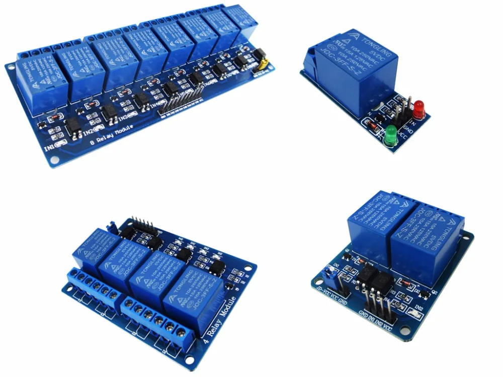 HAILANGNIAO 4pcs/lot 1 Channel 5V Relay Module + 2 channel relay module +4 channel relay module +8 channel relay module new