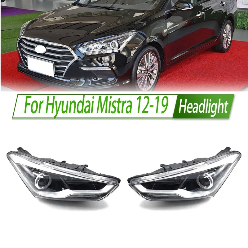 For Hyundai Mistra 12-19 Halogen Headlight Assembly OEM Style Front Headlamp Bulb Socket Plug & Play Replacement