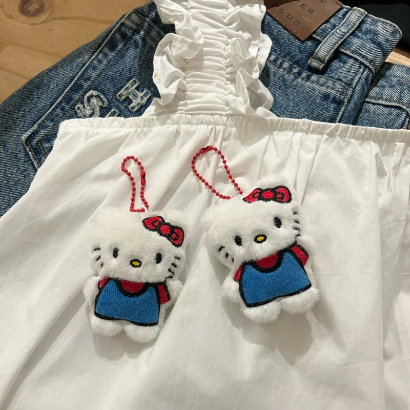 Jouet en peluche de dessin animé pour hommes et femmes, pendentif chaton, beurre KT classique, sac à dos, accessoires de sac de voyage