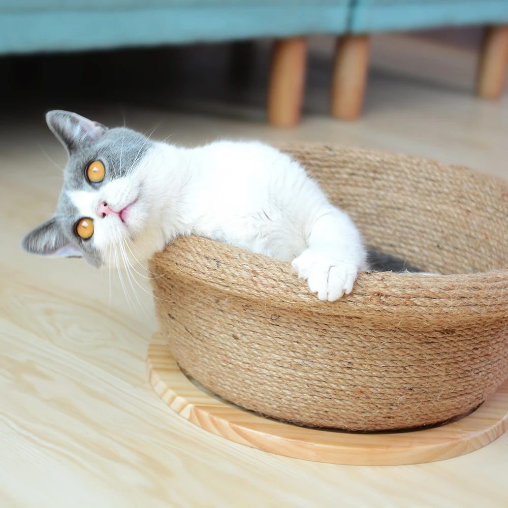 Cat scratch board bowl-shaped sisal nest Cat scratch basin claw grinder scratch-resistant wear-resistant cat toy pet nest