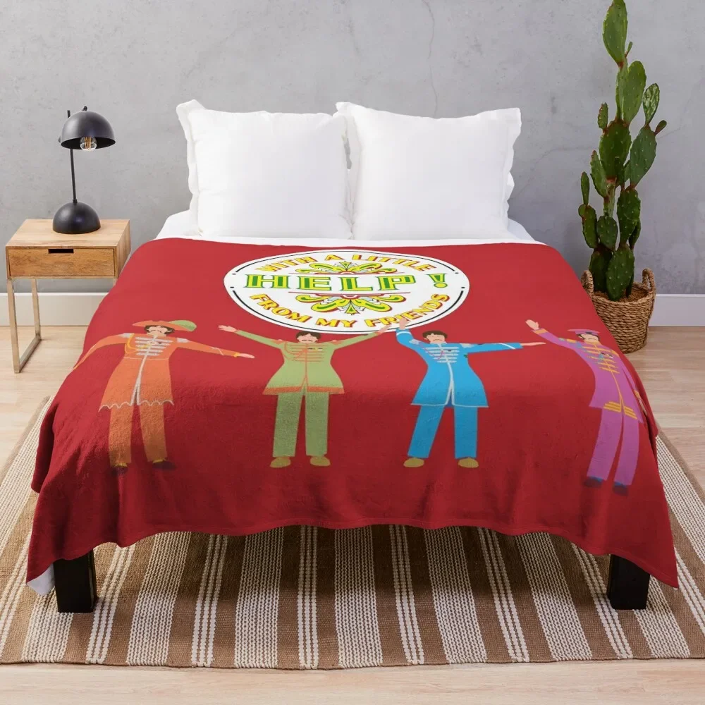 

A Little HELP! From my Friends (Beatles Mashup) Throw Blanket christmas decoration Bed covers Soft Big Picnic Blankets