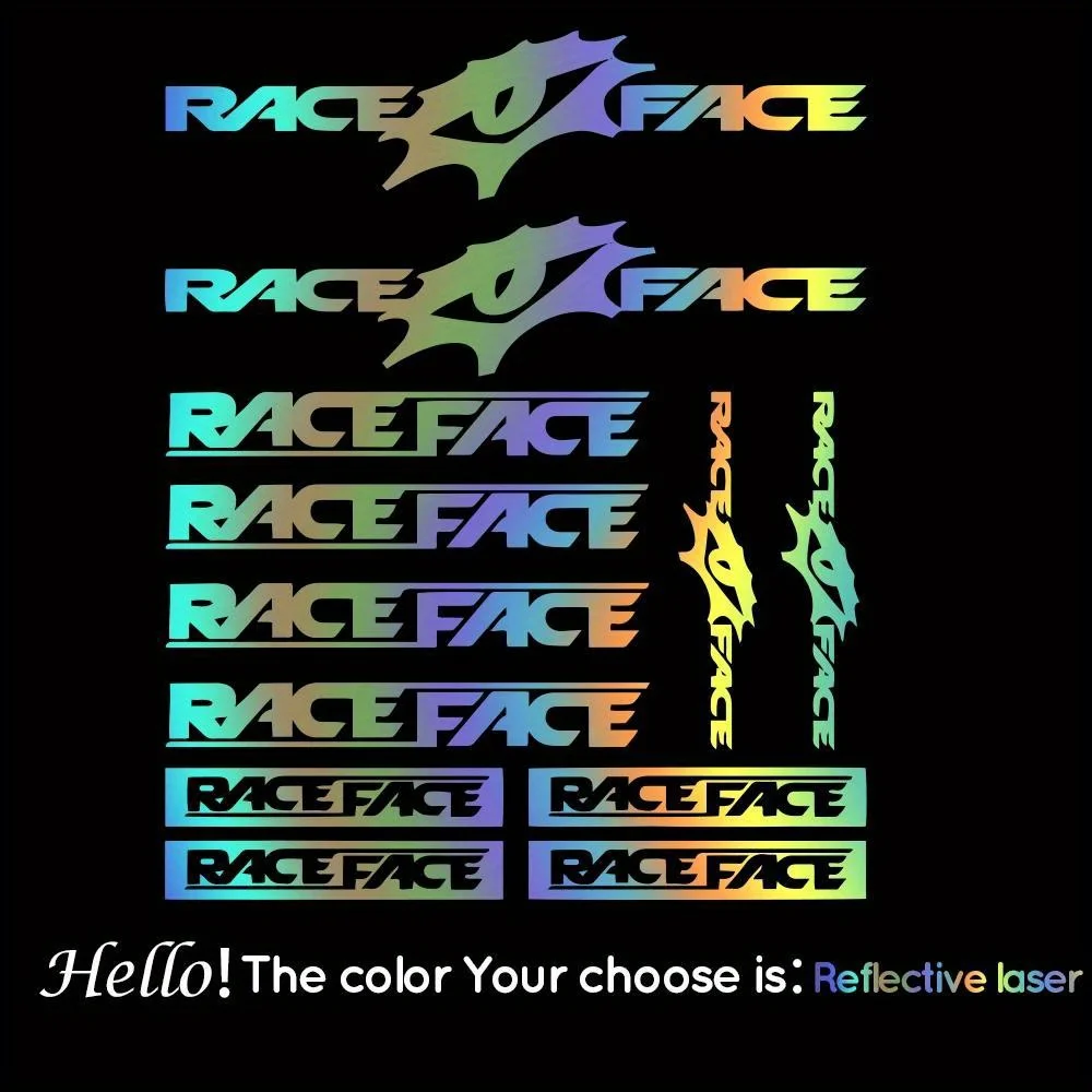 레이스 페이스 자전거 스티커 세트 방수 비닐 데칼 산악 자전거 BMX 프레임 장식 맞춤형 스타일 키트