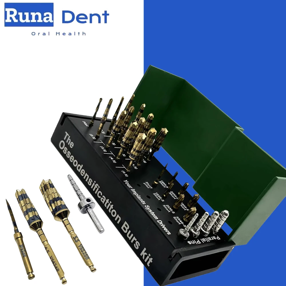 24Pcs Dental Osseodensification Bone Expansion Burs Kit Implant System Drills Surgical Cutting Tools