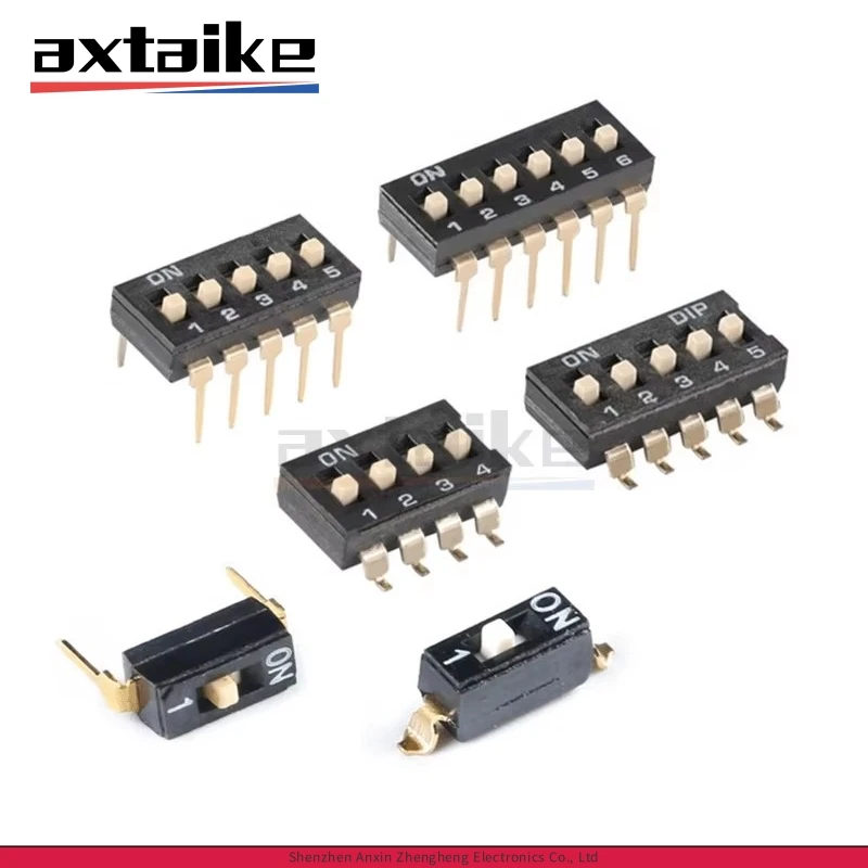 

10PCS 2.54mm Switch Toggle Switches Slide Type Switch 1P 2P 3P 4P 5P 6P 8P 10P Bit Black Dial Switches SMD DIP Encoding Switch