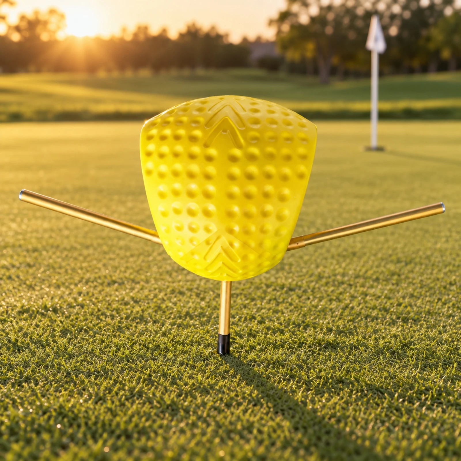 Golf Training Ball with Radial Rods Multipurpose Honeycomb-Textured Swing Practice Ball Golf Swing Training Aid Versatile