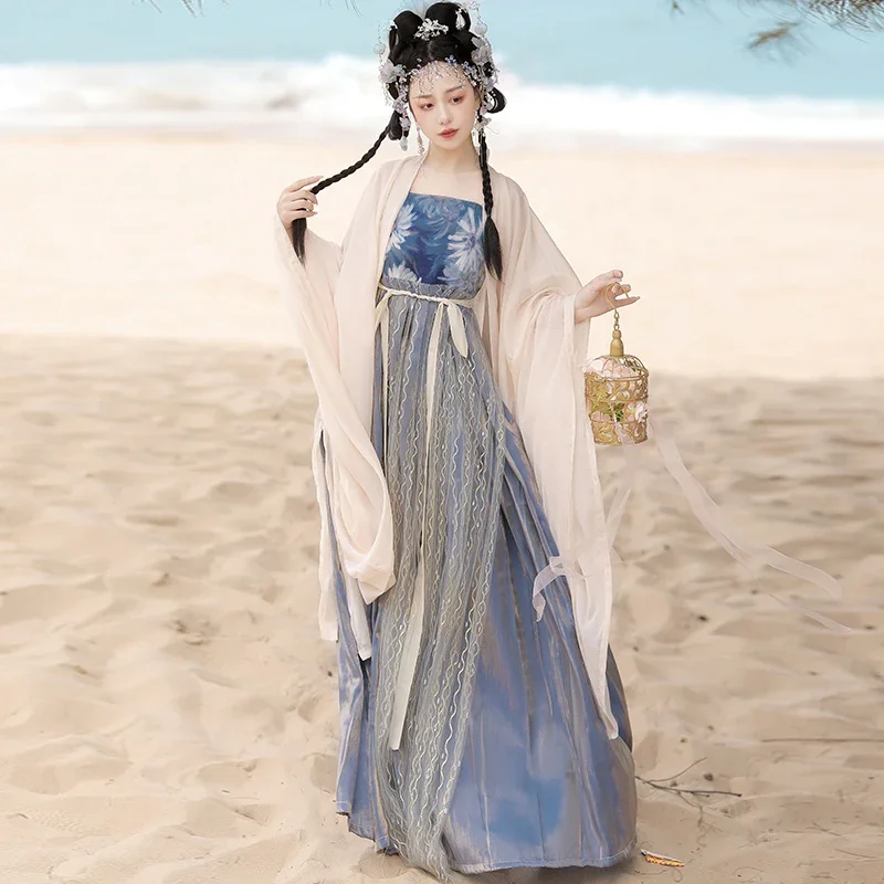 Neue Hanfu chinesischen Stil Super Fairy Tang-Made Hezi Rock Han Element Stickerei täglich authentischen Frühling und Sommer neuen Anzug