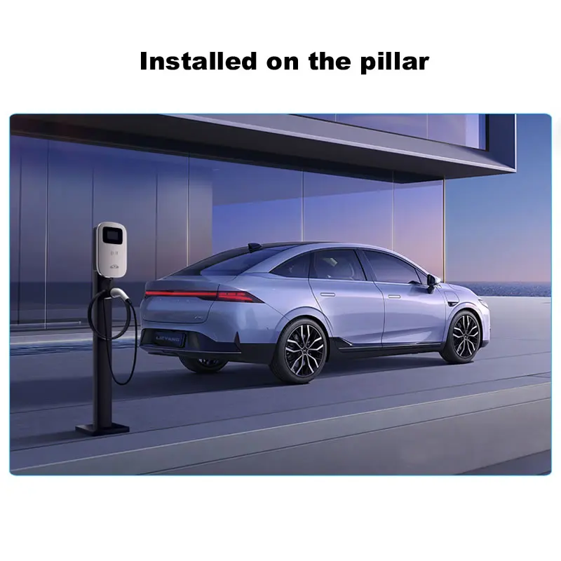 JIGU Type2 Electric Vehicle Charging Station 3 Phase 380V Type 2 EV Charger Charger APP WIFI 22KW Wallbox 5 meters Electric Car