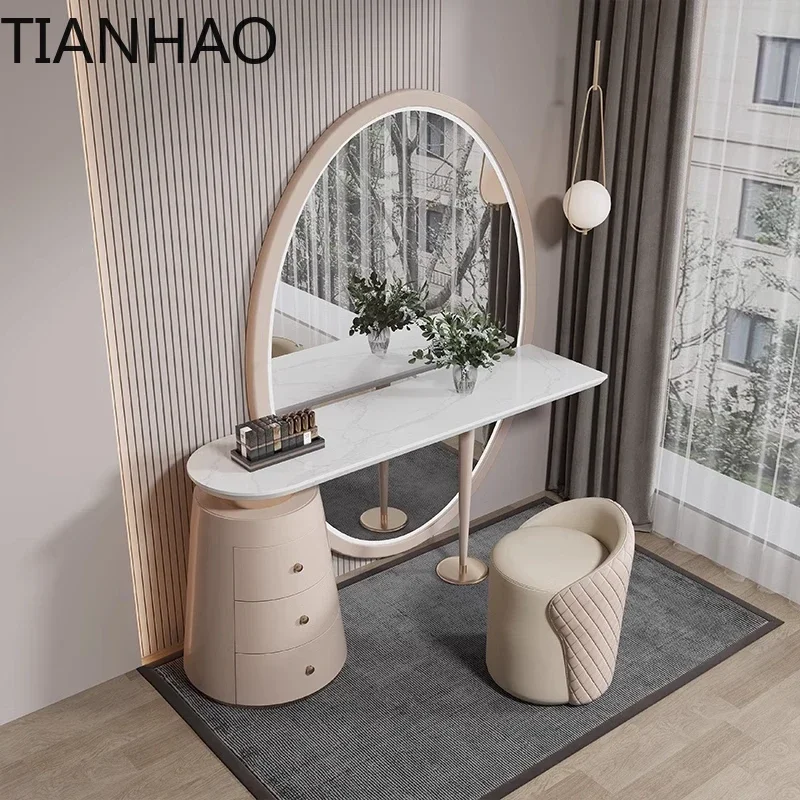 Hairstyles Luxury Makeup Vanities Chair European Organizer Mini Dressing Table Beauty Comfortable Wooden Penteadeira Furniture