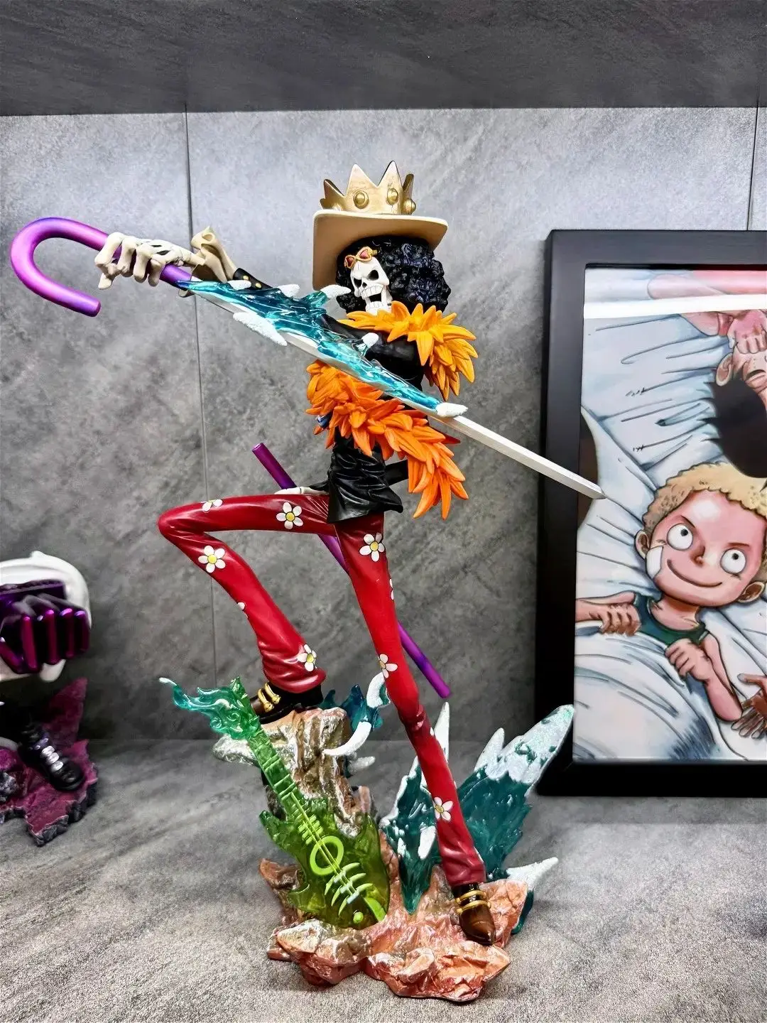 

One Piece Anime Figure LX Studio Brook Upgraded Version 33cm Anime Action Figure - Soul King Statue Collectible Toy Decor