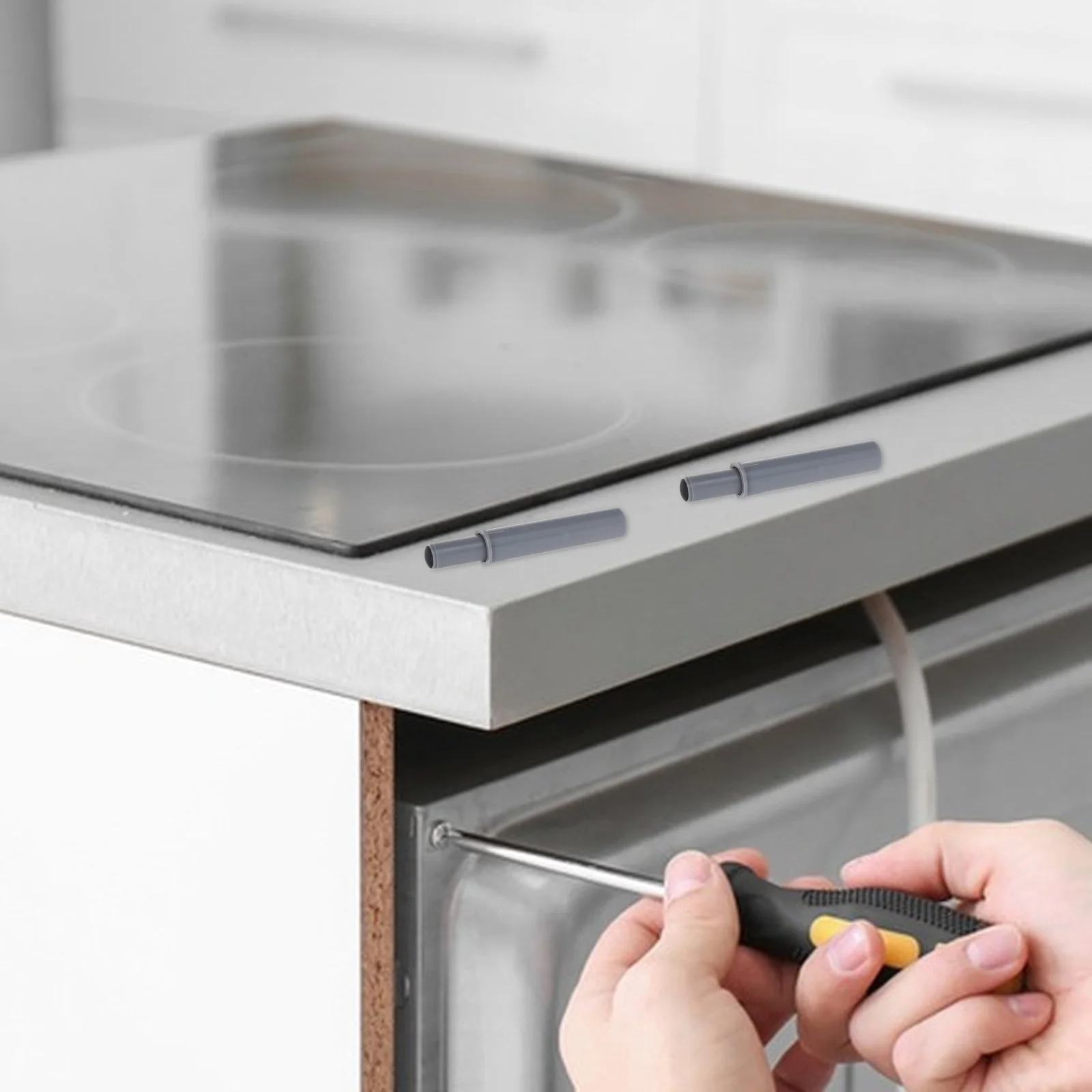 Amortecedor de fechamento suave, fechamento suave e silencioso para portas de armário de cozinha e banheiro, porta de armário ajustável resistente com 10 peças