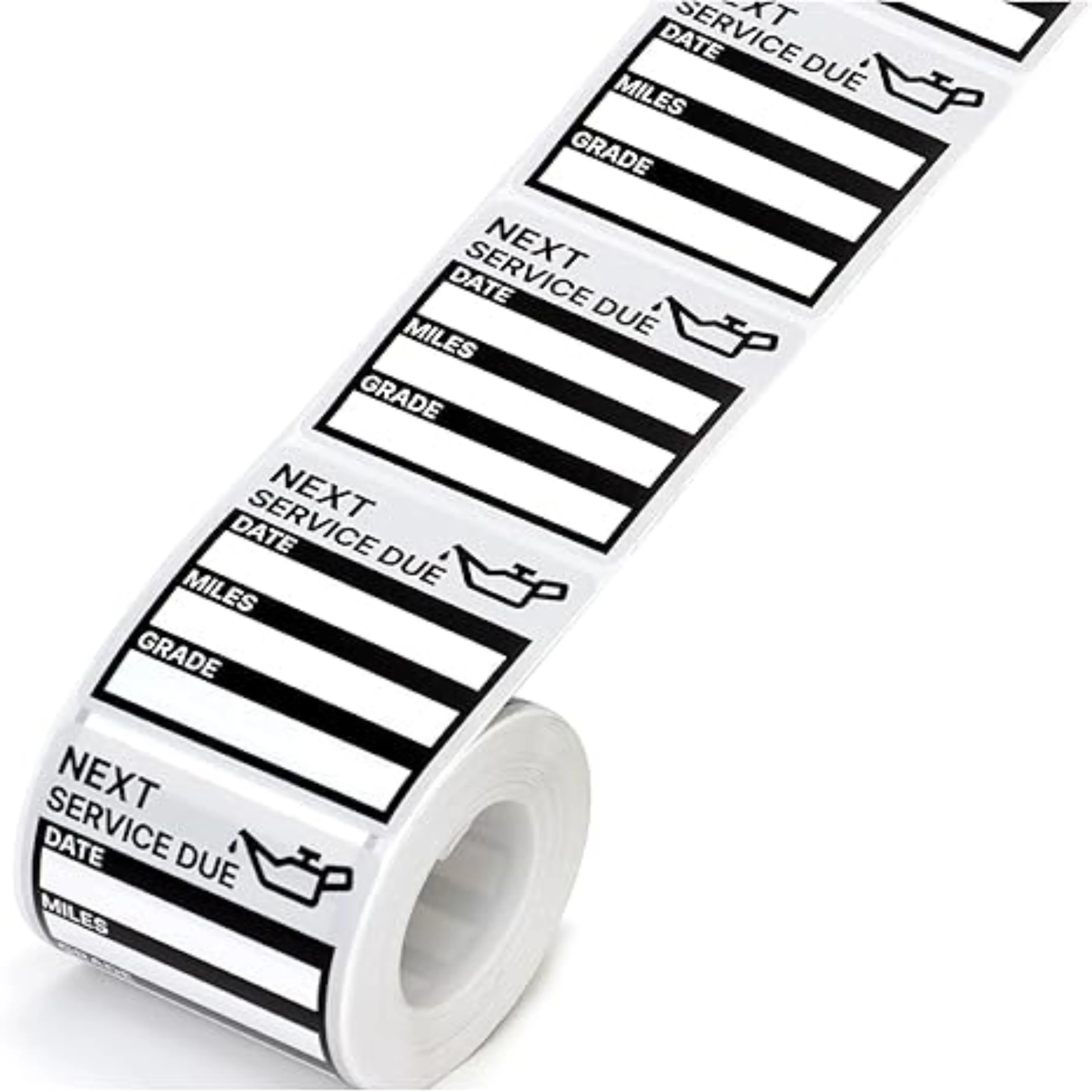 300 ملصق تغيير الزيت، ملصقات الخدمة، ملصقات تذكير الخدمة التالية، سهل الكتابة، سهل التقشير، بدون بقايا