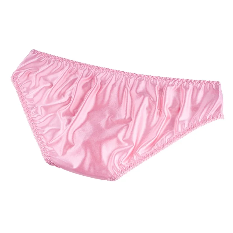 Bragas masculinas de tela ajustada elástica Sexy de encaje rosa para hombre, ropa interior negra, calzoncillos sedosos, Boxer azul y rojo, Sissy Live Show Dance