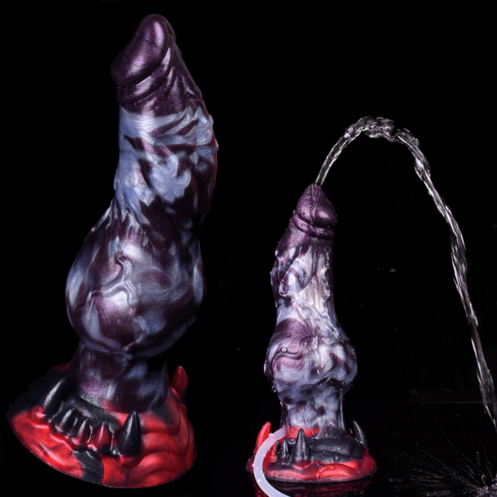 NNSX Fantasy Knot Dildo Dog Silicone Realistic Squirting Dildos Anal Plug Sex Toy with Sucker Alien Penis For G Spot Prostate