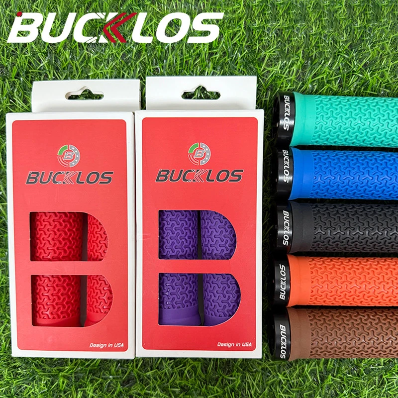 

BUCKLOS Сверхлегкие велосипедные ручки с замком на ручке велосипеда, демпфирующая ручка для горного велосипеда, противоскользящие манжеты MTB, водонепроницаемая велосипедная ручка
