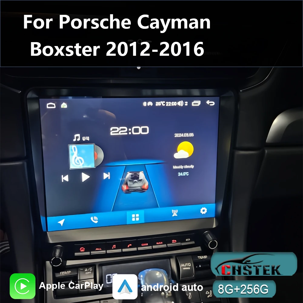 

CHSTEK Car Radio Android 13 For Porsche Cayman Boxster 718 911 918 981 997 2012-2016 Navigation Carplay Qualcomm Player WiFi 4G