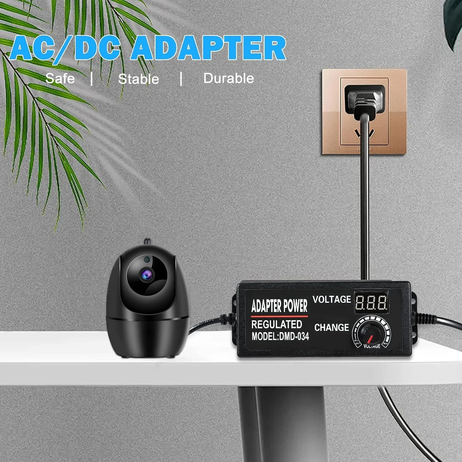 Adapter einstellbar 3V bis 12V 5A oder 3V bis 24V 2A Netzteil Display geregelter Knopf DC 5,5*2,5mm Eingang US EU 100-240VAC