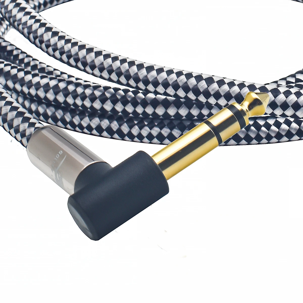 Hi-Fi Audio Cable Right Angle 6.35mm TRS Jack to Mini Jack 3.5mm Headphone PC Phone Sound Mixing Console Cable 0.75M