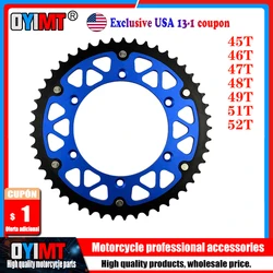 45T - 52T Motorcycle Rear Sprocket For YAMAHA WR125 YZ125 TTR230 WR250 YZ250 WR450 YZ450 WR400 YZ400 WR426 YZ426 WR YZ 400 F L