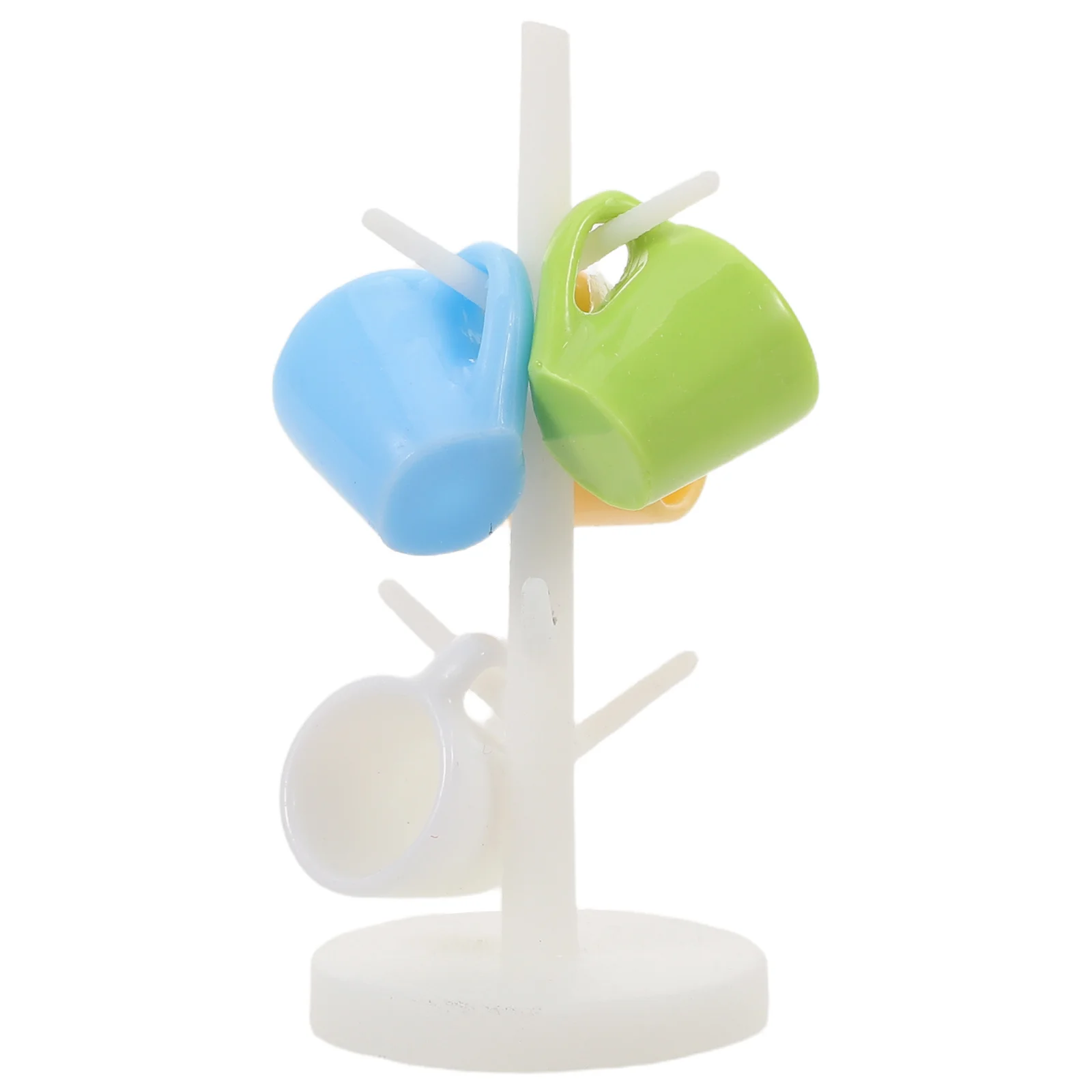 

1Set Micro Landscape Cup Rack Miniature Kitchen Stemware Holder Tiny Mug Organizer Dollhouse Dining Table Decor