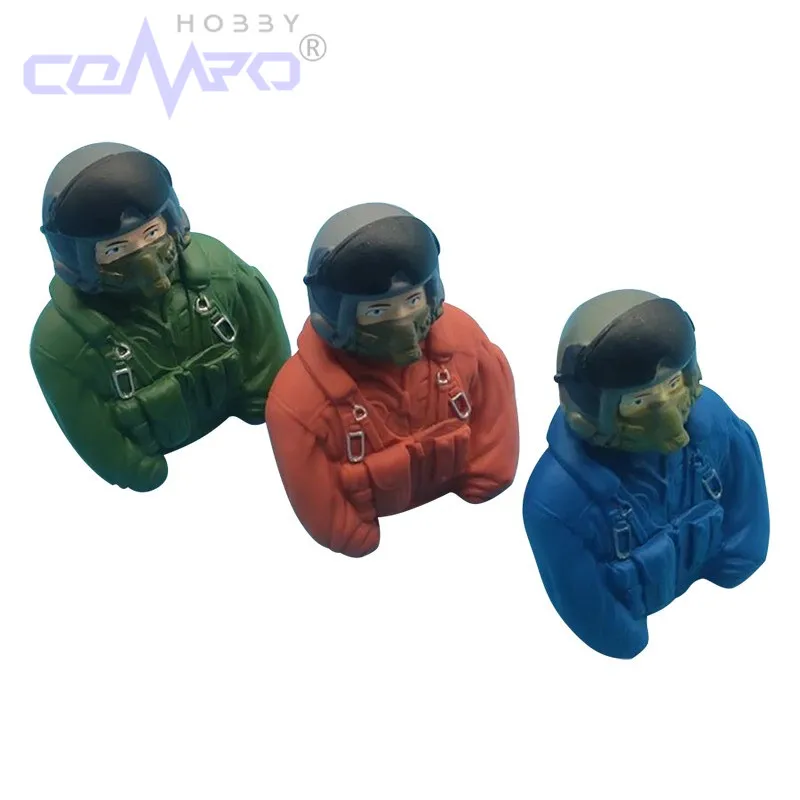 1/6スケール パイロットフィギュア おもちゃモデル RC飛行機アクセサリー ホビー 固定翼 RC航空機 モデル飛行機 カラー グリーン オレンジ ブルー 1個