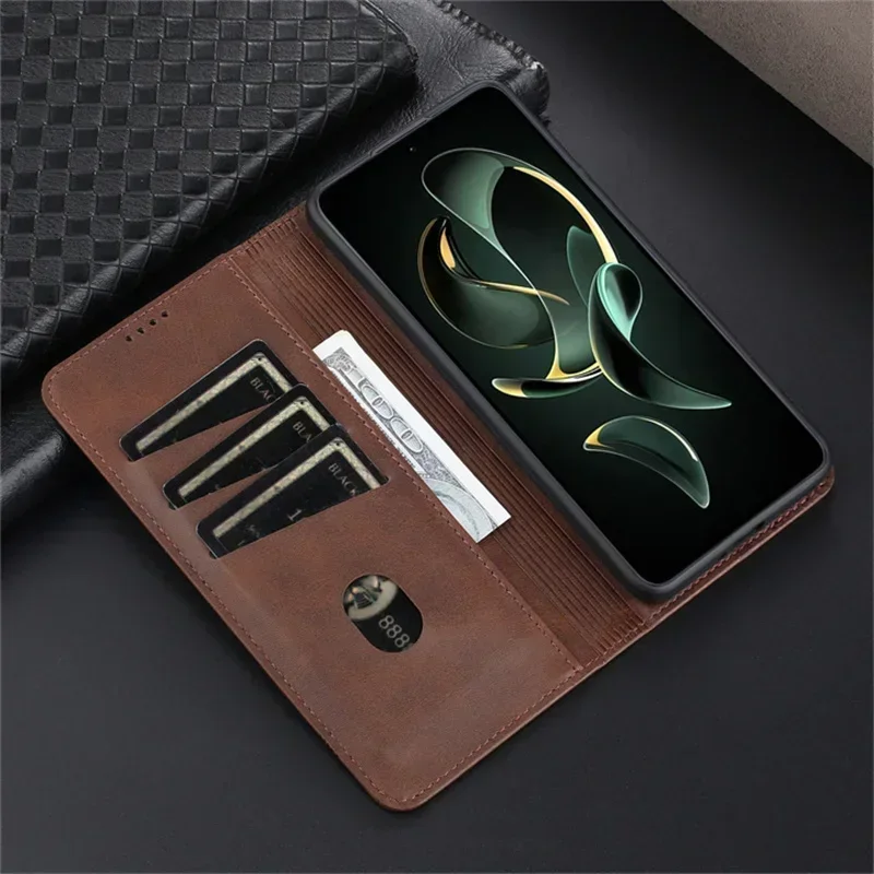 For Xiaomi 17T 15T 13T 14T Pro 14 Ultra 5G Magnetic Leather Wallet Case For Poco X6 M6 F6 Redmi Note 13 Pro Plus 14C 13C Cover