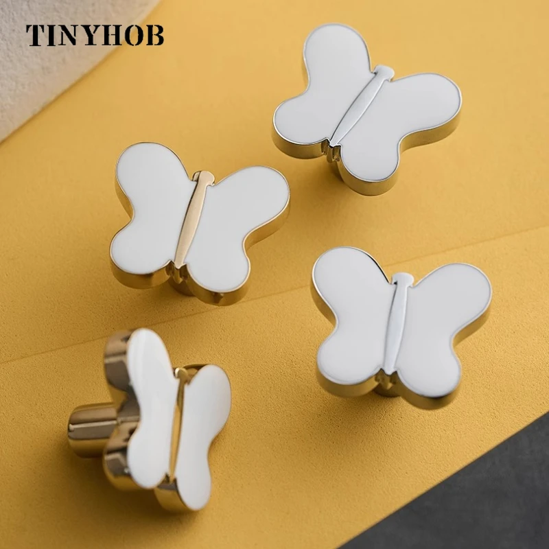 

Enamel Process / Butterfly Shaped Brass Cabinet Handle Drawer Knob and Pulls for Home Furniture Wardrobe Drawer Handles Pull