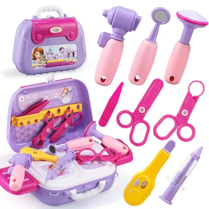 Disney-Juego de maquillaje de Frozen minnie Sophia princess para niños, juego de juguetes de cocina, casa de juegos, regalo para niñas