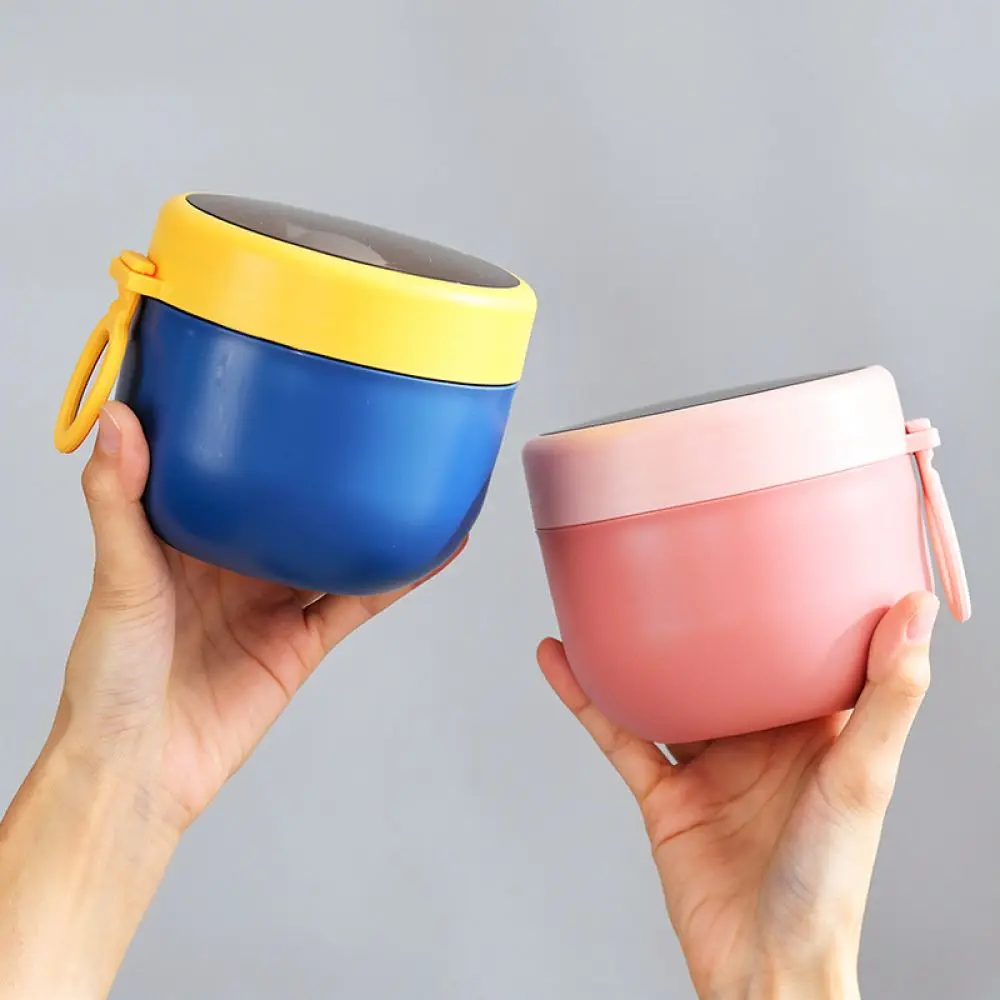 For For Sesllock 304 Stainless Steel Oatmeal Cup Portable Breakfast Porridge Jar Ins Style Leakproof Food Container