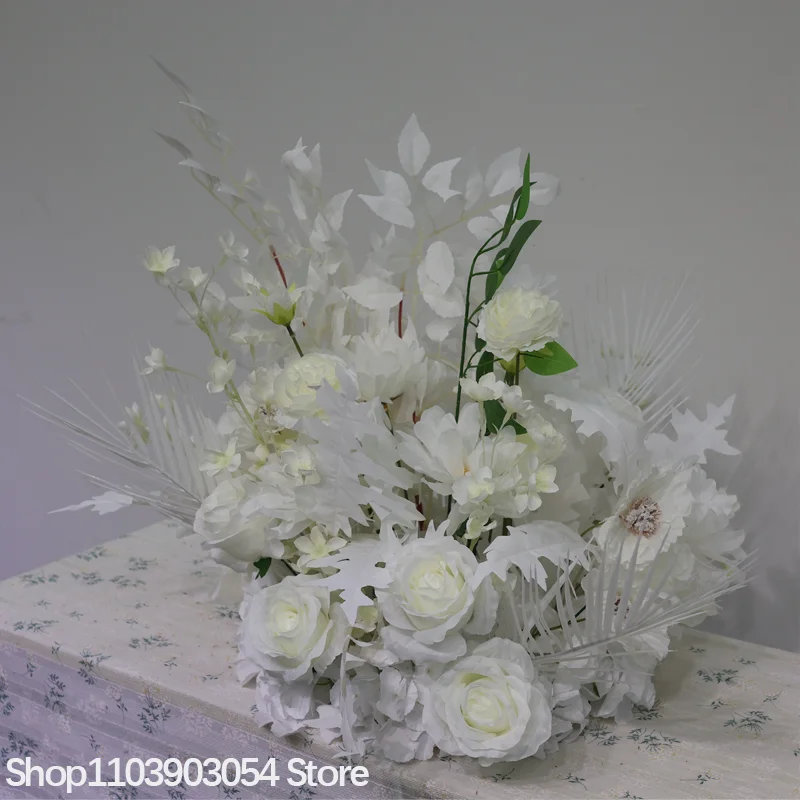 Rote Künstliche Rosen-Tischdekoration, Blumenarrangement für Hochzeit, Esstisch, Blumendekoration für Bankett, Party, Hotel, Eventdekoration – Detail 4