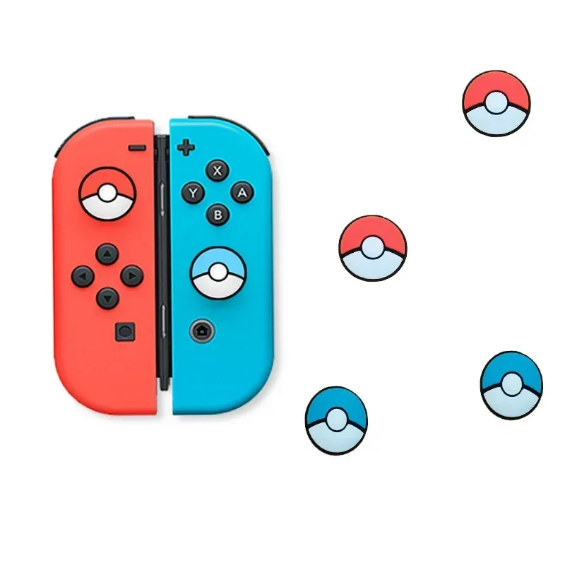 Pokeball Thumb Stick قبضة غطاء عصا التحكم غطاء لنينتندو سويتش NS لايت PS5 Joy-Con تحكم غمبد Thumbstick