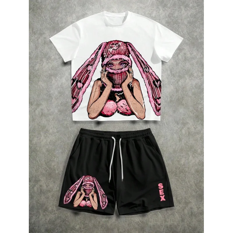 

Short Pants Men Summer Man Sets Men's Clothing Free Shipping Y2k Clothes Man Tracksuit Set Mens Shorts and T Shirt Set Sports