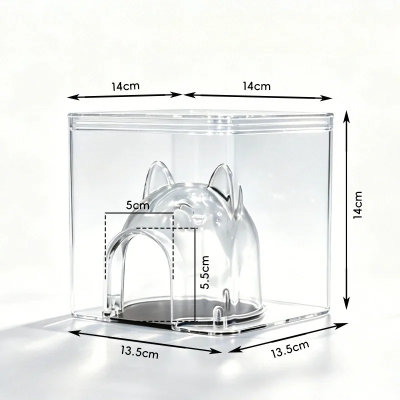Hamster Cooling Ice House Transparent Acrylic Summer Cool Nest Small Pet Heat Dissipation Hideout Cage Gerbil Mouse Chinchilla - view 5