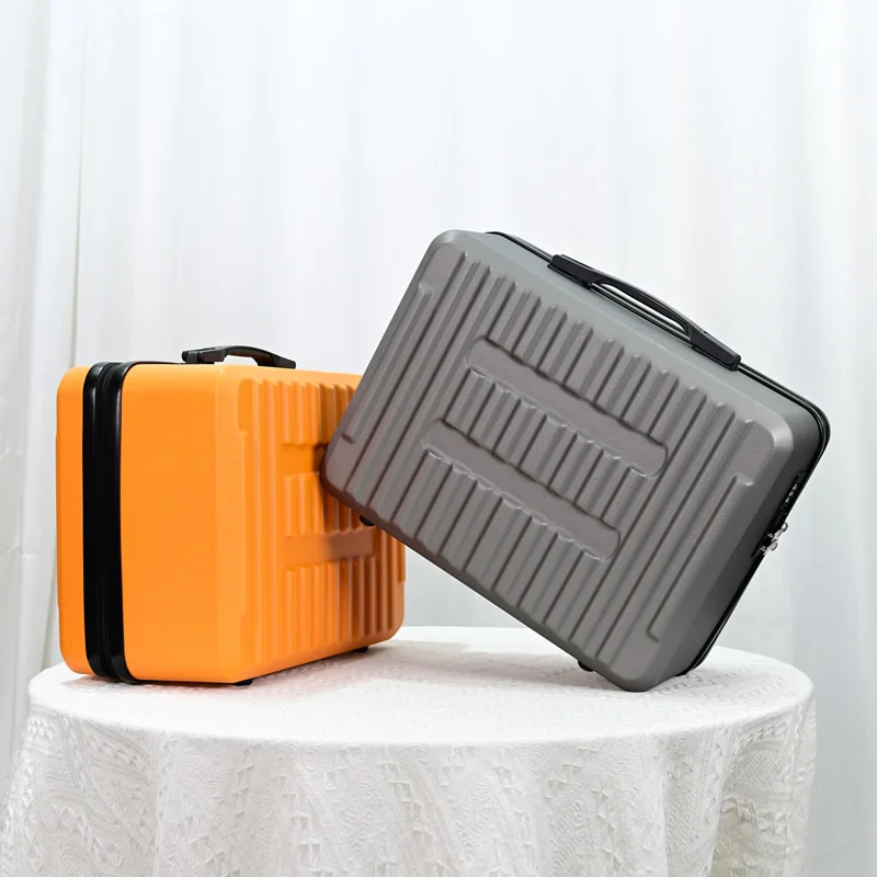 18-Inch Portable Makeup Bag Luggage Simple Solid Color Travel-Friendly Handheld Suitcase for Convenient Travel Suitcase