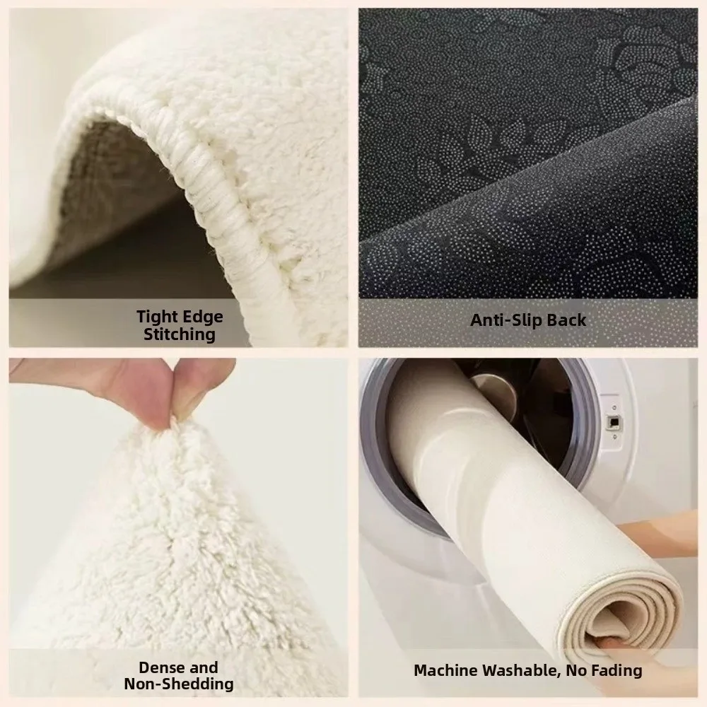 Rectangle Shape Cat-Shaped Area Rug Washable Non-Slip Non-Slip Floor Mat Soft Home Decorative Carpet for Bathroom Entrance
