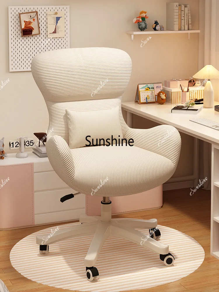Cream wind rotating makeup stool bedroom high backrest dressing stool
