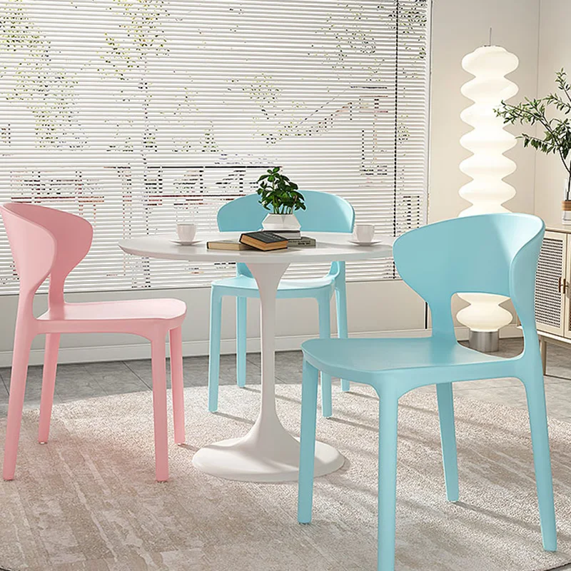 Plastic Dining Chair Pack Bar Stool Bedroom Desk Acrylic Mobile Kitchen Chair Designer Chaises Salle Manger Home Furniture